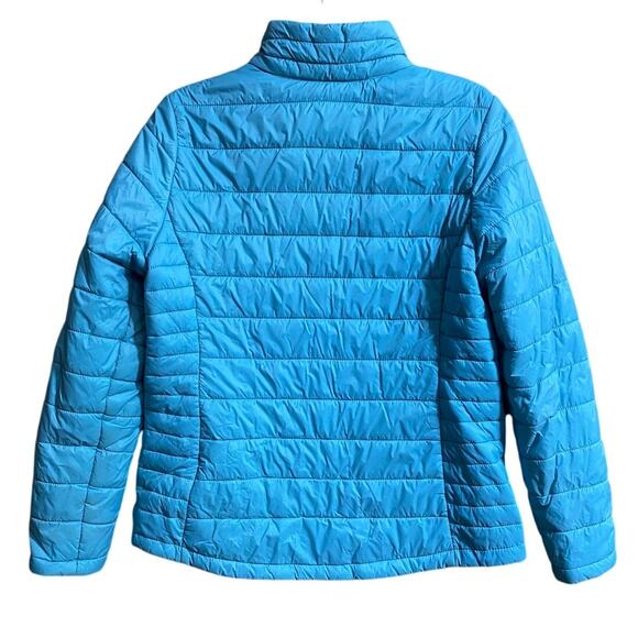 Free Country Woman’s Puffer Coat Medium Blue Zip Up With Pockets - Picture 7 of 8